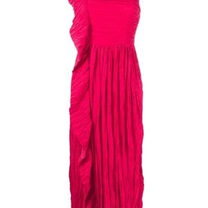 Ulla Johnson
Circe plissé satin dress fuschia pink; worn one time